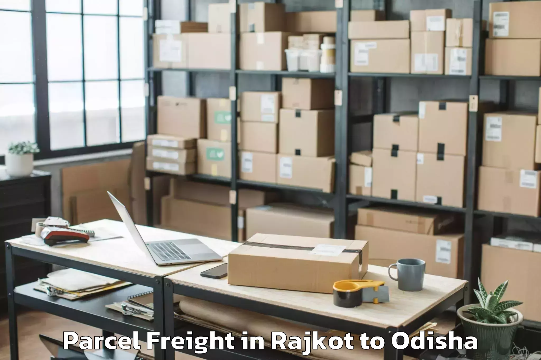 Hassle-Free Rajkot to Dasapalla Parcel Freight